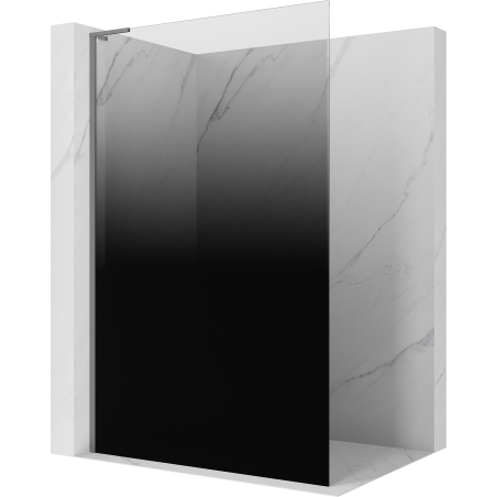 Mexen Kioto L Walk-in Shower Wall 80 x 200 cm, Black Ombre 8 mm, Gun Metal - 800-080-103-95-76