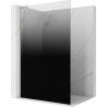 Mexen Kioto L Walk-in Shower Wall 80 x 200 cm, Black Ombre 8 mm, Brushed Nickel - 800-080-103-97-76