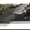 Mexen Bruno 1-compartment granite sink with a drip tray and kitchen mixer tap Telma, Black/Gold - 6513-75-670200-50