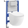 Mexen Lena WC Concealed Set Tex Air XS-F with Tornado WC Bowl and Soft-Close Seat, White - 610830220200TA