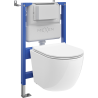 Mexen Lena Tex Air XS-F Pneumatic Frame Concealed WC Set with Toilet Bowl and Soft-Close Seat, White - 610830220500A