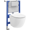 Mexen Lena WC Concealed Cistern Set Tex Air XS-F with Tornado Toilet Bowl and Soft-Close Seat, White - 610830224000TA