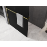 Mexen Kioto+ shower wall with shelf Walk-in 70 x 200 cm, black ombre 8 mm, gold - 800-070-121-50-76