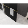 Mexen Kioto+ shower wall with shelf Walk-in 90 x 200 cm, ombre black 8 mm, brushed gold - 800-090-121-55-76