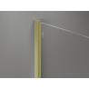 Mexen Kioto+ shower wall with Walk-in shelf 110 x 200 cm, ombre black 8 mm, brushed gold - 800-110-121-55-76