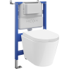 Mexen Rico WC Concealed Set Pneumatic Frame Tex Air XS-F with Toilet Bowl and Soft-Close Seat, White - 610830720200A