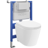 Mexen Rico WC Concealed Set Tex Air XS-F with Pneumatic Frame, Tornado WC Bowl and Soft-Close Seat, White - 610830720200TA