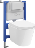 Mexen Rico WC Concealed Set Tex Air XS-F with Pneumatic Frame, Tornado WC Bowl and Soft-Close Seat, White - 610830720200TA