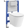 Mexen Rico WC Concealed Set Tex Air XS-F Pneumatic Frame with Tornado WC Bowl and Soft-Close Seat, White - 610830720300TA