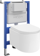 Mexen Sofia WC Concealed Set Pneumatic Frame Tex Air XS-F with WC Bowl and Soft-Close Seat, White - 610830540200A