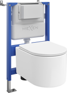 Mexen Sofia WC Concealed Set Pneumatic Frame Tex Air XS-F with WC Bowl and Soft-Close Seat, White - 610830540300A