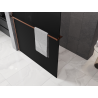 Mexen Kioto+ Walk-in Shower Screen with Shelf 100 x 200 cm, Black Ombre 8 mm, Rose Gold - 800-100-121-60-76