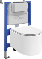 Mexen Sofia concealed WC frame pneumatic Tex Air XS-F with toilet bowl and soft-close seat, white - 610830540500A