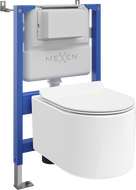 Mexen Sofia Concealed WC Kit Tex Air XS-F Pneumatic Frame with Tornado WC Bowl and Slow-Close Seat, White - 610830544000TA