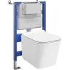 Mexen Teo WC Concealed Installation Set Tex Air XS-F with Pneumatic Frame, WC Bowl, and Soft-Close Seat, White - 610830850700A