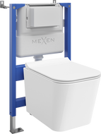 Mexen Teo WC Concealed Installation Set Tex Air XS-F with Pneumatic Frame, WC Bowl, and Soft-Close Seat, White - 610830850700A