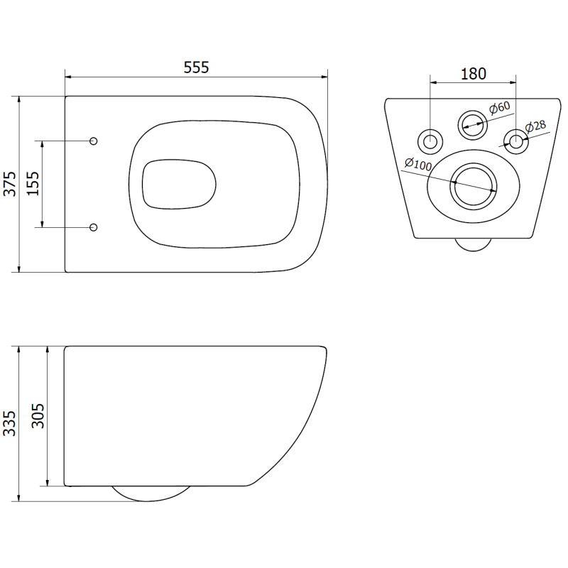 Mexen Timo WC concealed system with pneumatic frame Tex Air XS-F, Tornado bowl and soft-closing seat, white - 610830650200TA
