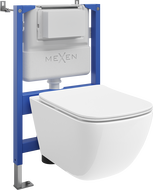 Mexen Timo WC concealed system with pneumatic frame Tex Air XS-F, Tornado bowl and soft-closing seat, white - 610830650200TA