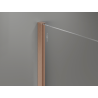 Mexen Kioto+ shower wall with shelf Walk-in 150 x 200 cm, ombre black 8 mm, brushed copper - 800-150-121-65-76