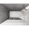 Mexen Kioto+ shower wall with shelf Walk-in 80 x 200 cm, black ombre 8 mm, chrome - 800-080-121-01-76