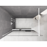 Mexen Kioto+ shower wall with shelf Walk-in 150 x 200 cm, black ombre 8 mm, white - 800-150-121-20-76