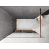 Mexen Kioto+ Walk-in Shower Screen with Shelf 100 x 200 cm, Black Ombre 8 mm, Rose Gold - 800-100-121-60-76