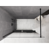 Mexen Kioto+ Walk-in Shower Wall with Shelf 90 x 200 cm, Black Ombre 8 mm, Black - 800-090-121-70-76
