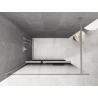 Mexen Kioto+ shower wall with shelf Walk-in 70 x 200 cm, black ombre 8 mm, brushed nickel - 800-070-121-97-76