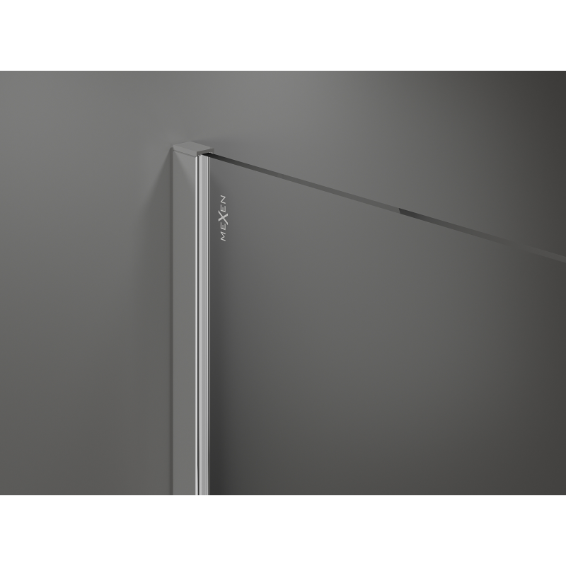 Mexen Kioto+ shower screen with shelf Walk-in 80 x 200 cm, bronze 8 mm, chrome - 800-080-121-01-32