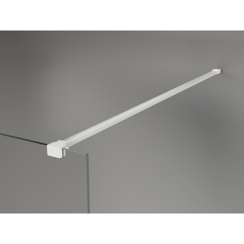 Mexen Kioto+ Shower wall with shelf Walk-in 110 x 200 cm, bronze 8 mm, white - 800-110-121-20-32