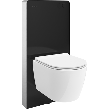 Mexen Carmen surface-mounted WC set with Tex Air G pneumatic frame, WC bowl and soft-closing seat, white - 615030880500A-70