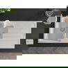 Mexen Andres 1.5-compartment granite sink with a drip tray and kitchen mixer tap Telma, White - 6515-20-670200-20