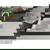Mexen Andres 1.5-compartment granite sink with a drip tray and kitchen mixer tap Telma, White - 6515-20-670200-20