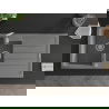 Mexen Andres 1.5-compartment granite sink with a drip tray and kitchen mixer tap Telma, Grey - 6515-71-670200-00