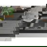 Mexen Andres 1.5-compartment granite sink with a drip tray and kitchen mixer tap Telma, Grey - 6515-71-670200-71