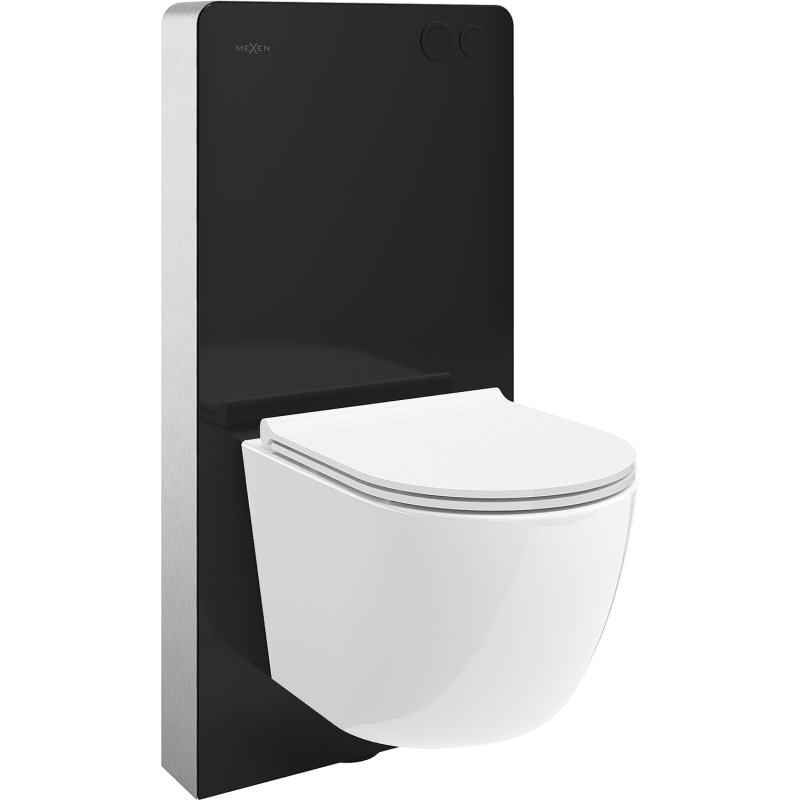 Mexen Lena surface-mounted toilet set with pneumatic frame Tex Air G with toilet bowl and soft-close seat, white