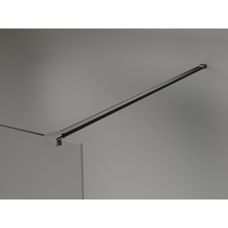 Mexen Kioto+ shower screen with shelf Walk-in 80 x 200 cm, bronze 8 mm, gun gray brushed - 800-080-121-66-32