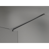Mexen Kioto+ shower wall with shelf Walk-in 90 x 200 cm, brown 8 mm, brushed gun gray - 800-090-121-66-32