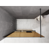 Mexen Kioto+ shower wall with shelf Walk-in 140 x 200 cm, bronze 8 mm, gun gray brushed - 800-140-121-66-32