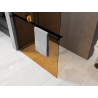 Mexen Kioto+ shower wall with a shelf Walk-in 120 x 200 cm, bronze 8 mm, black - 800-120-121-70-32
