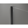 Mexen Kioto+ Shower wall with shelf Walk-in 130 x 200 cm, bronze 8 mm, black - 800-130-121-70-32
