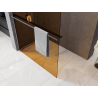 Mexen Kioto+ shower wall with shelf Walk-in 90 x 200 cm, bronze 8 mm, gun metal - 800-090-121-95-32