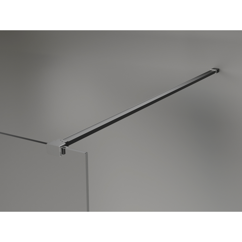 Mexen Kioto+ shower wall with shelf Walk-in 120 x 200 cm, bronze 8 mm, gun metal - 800-120-121-95-32