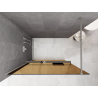 Mexen Kioto+ shower wall with shelf Walk-in 110 x 200 cm, bronze 8 mm, brushed nickel - 800-110-121-97-32