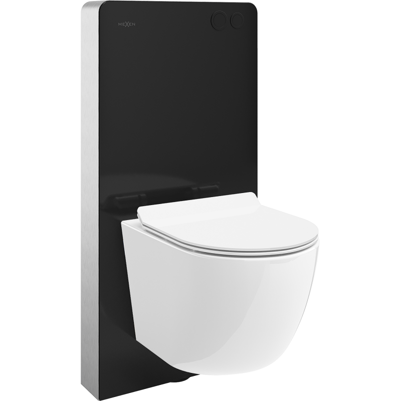 Mexen Lena WC Surface-Mounted Kit Pneumatic Frame Tex Air G with WC Bowl and Soft-Close Seat, White - 615030224000A-70