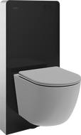 Mexen Lena surface-mounted WC set with Tex Air G pneumatic frame, WC bowl, and soft-close seat, light gray matte