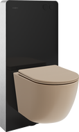 Mexen Lena WC Surface-Mounted Set with Pneumatic Frame Tex Air G with WC Bowl and Soft-Close Seat, Matte Cappuccino
