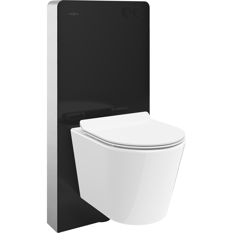 Mexen Rico WC Surface-Mounted Set Tex Air G Pneumatic Frame with Tornado Toilet Bowl and Soft-Close White Seat