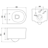 Mexen Sofia WC surface-mounted set Tex Air G pneumatic frame with toilet bowl and soft-close seat, white - 615030544000A-70