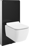 Mexen Stella wall-mounted WC set with pneumatic Tex Air G frame with toilet bowl and soft-closing seat, white - 615030680800A-70
